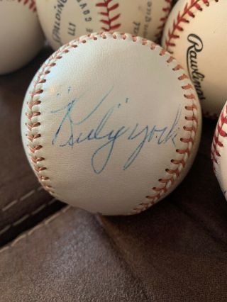 Rudy York Dec 1970 Former Baseball Star Sign Autographed Baseball Detroit Tigers