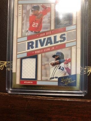 Soto / Acuna Jr 19 Leather and Lumber Jersey /99 4