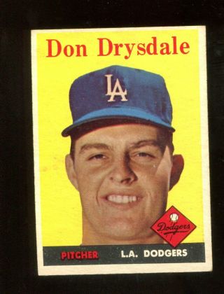 1958 Topps Don Drysdale 25 (100.  00) Ex,  Scc2981