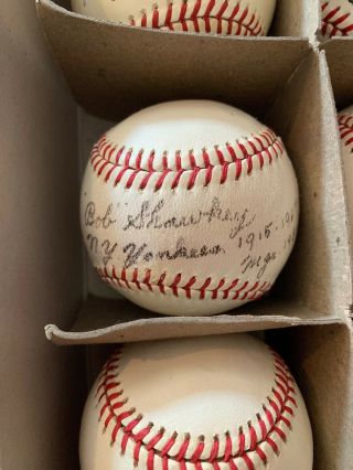 Bob Shawkey Died 1980 Former Baseball Autographed Baseball York Yankees