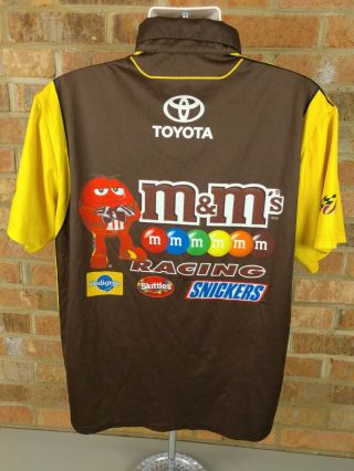 KYLE BUSCH M&Ms Pit Crew Shirt Team Issued Joe Gibbs Racing Toyota Nascar Large 4