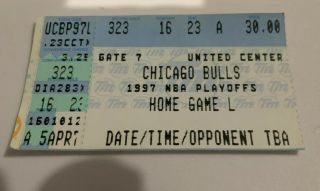 1997 NBA Finals Ticket Stub Game 6 Jazz Bulls CLINCH 5th Championship RARE MUST 2