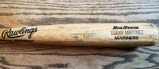 Edgar Martinez Autographed Signed Game Uncracked Bat 1992 Rawlings Mariners 2