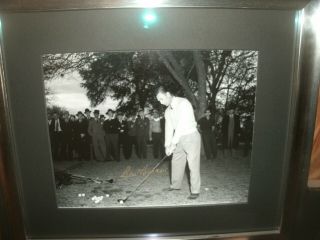 Ben Hogan Practicing In the Evening Hours Autographed JSA LOA 4