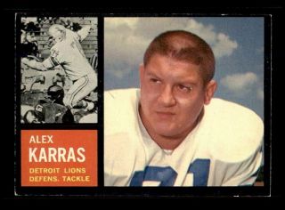 1962 Topps 58 Alex Karras Exmt X1043518