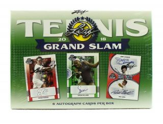 2018 Leaf Grand Slam Tennis Cards Wax Hobby Box 8 Cards