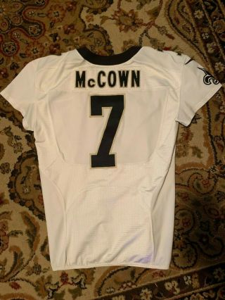 Luke Mccown Orleans Saints Nike Game Worn Flywire Size 44 Jersey 7