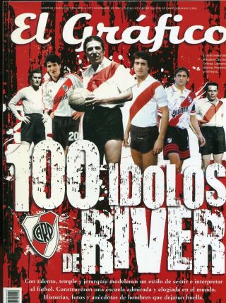 Soccer River Plate 100 Best History Players - Rare Special Book