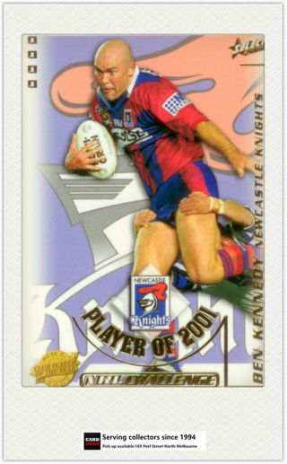 2002 Select Nrl Challenge Card Club Player Of Year Cp5 Ben Kennedy (knights)
