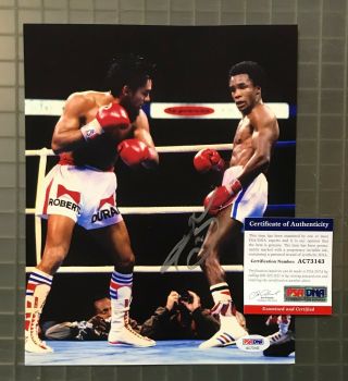 Sugar Ray Leonard Signed 8x10 Boxing Photo Autographed Auto Psa/dna Hof