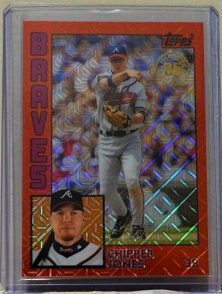 2019 Topps Chrome Silver Pack 1984 Chipper Jones Red Parallel Numbered 4/5