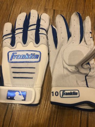 Justin Turner Los Angeles Dodgers Batting Gloves Franklin Issued Palm Pad