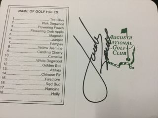 Jordan Spieth Signed Masters Augusta Golf Scorecard Full Jsa Letter