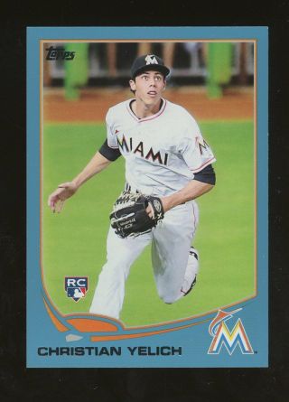 2013 Topps Update Wal - Mart Blue Border Us290 Christian Yelich Marlins Rc Rookie