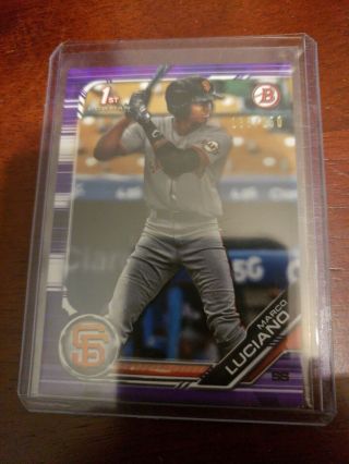 Marco Luciano | 2019 Bowman Draft Purple Paper Parallel | Sp /250 | Giants
