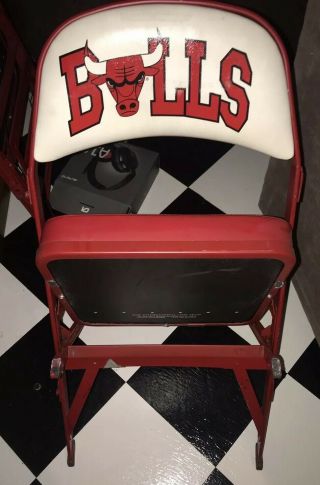 90s Chicago Bulls Game Players Bench Courtside Seat Chair Michael Jordan