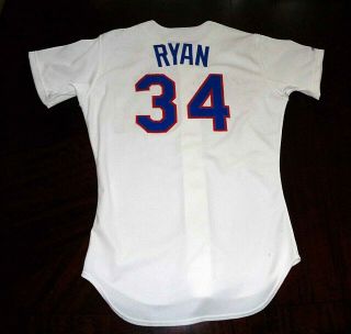 Texas Rangers NOLAN RYAN 1991 game worn issued jersey 2