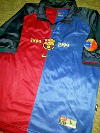 Guardiola Barcelona Centenary Jersey 1998 1999 Shirt Camiseta Maglia Trikot L 6