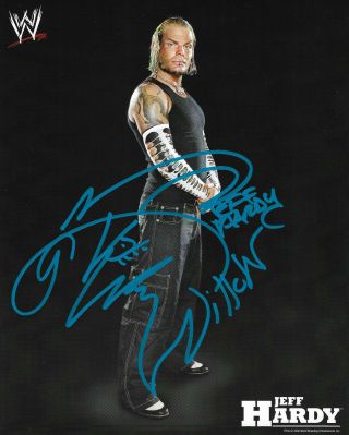 Wwe Jeff Hardy Hand Signed Autographed 8x10 Promo Photo With Rare