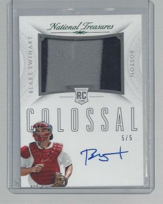 2015 National Treasures Blake Swihart Colossal Emerald Auto Patch D 5/5