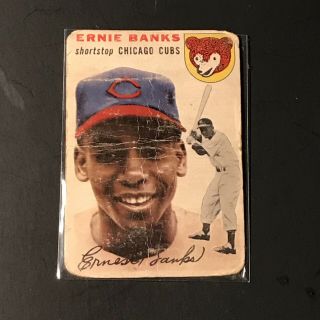 1954 Topps Ernie Banks Chicago Cubs 94 Baseball Card