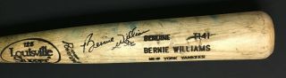 Bernie Williams Game Louisville Slugger Baseball Bat Signed York Yankee