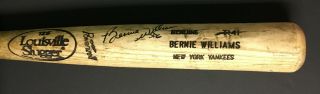 Bernie Williams Game Louisville Slugger Baseball Bat Signed York Yankee 5