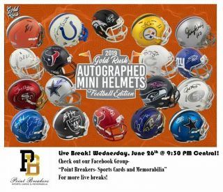 Minnesota Vikings - 2019 Gold Rush Autographed Mini Helmet Live Break