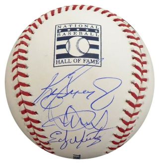 Ichiro Griffey & Edgar Martinez Autographed Signed Hof Logo Baseball /24 149546
