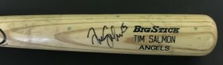 Tim Salmon Game Rawlings Baseball Bat,  Signed Angels Mlb Cracked Handle