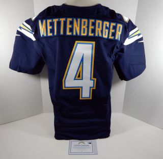 2014 San Diego Chargers Zach Mettenberger 4 Game Issued Navy Jersey