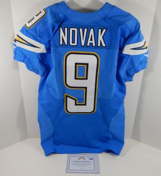 2015 San Diego Chargers Nick Novak 9 Game Issued Light Powder Blue