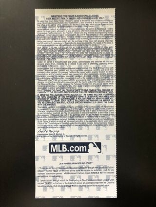 GAME 7 - 2016 Chicago Cubs vs Cleveland Indians World Series Ticket Stub 2