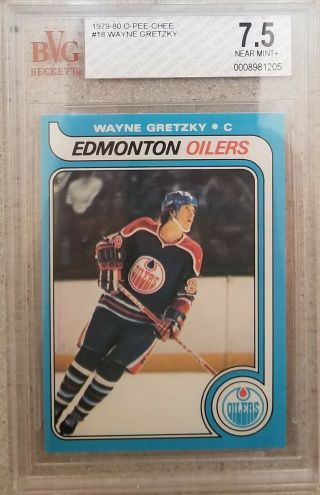 1979 O - Pee - Chee Opc 18 Wayne Gretzky Rc Rookie Bvg 7.  5 Bgs High End