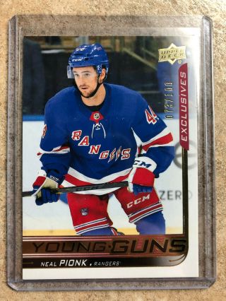 18 - 19 Ud Serie 1 Young Guns Yg Exclusives 212 Neal Pionk /100