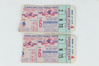 1955 Baseball World Series Ny Yankees Tickets Game 6 - Seats In Sequence