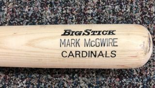 1998 Big Mac Mark Mcgwire St.  Louis Cardinals Game Bat 70 Hr Season