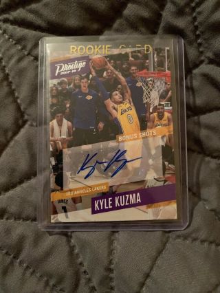 Kyle Kuzma Rookie Auto 2017 - 18 Panini Prestige Basketball Rc Bonus Shots 