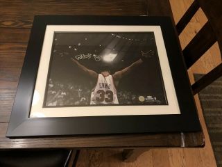 Patrick Ewing York Knicks Signed Framed 16x20 Steiner