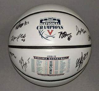 2019 Virginia Cavaliers Team Signed Autographed Champs Basketball W/coa