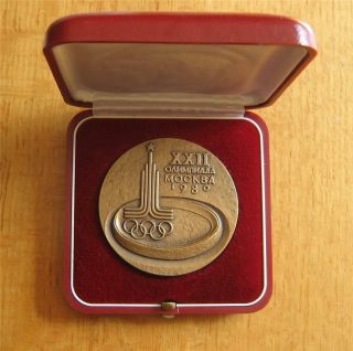 Official Olympic Participation Medal Moscow 1980 In Case
