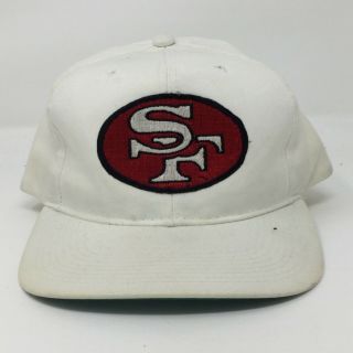 Vintage San Francisco 49ers Nfl Big Logo Era White Snapback Hat