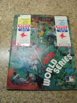 1975 World Series Game 6 & 7 Tickets & Program Red Sox Vs Reds Fisk Homerun