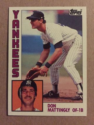 1984 Topps Don Mattingly Rc Near To Centered 8 York Yankees