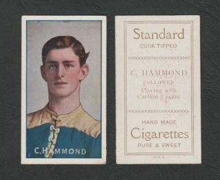 T167] 1908 Sniders & Abrahams Australian Footballers Card C Hammond Carlton