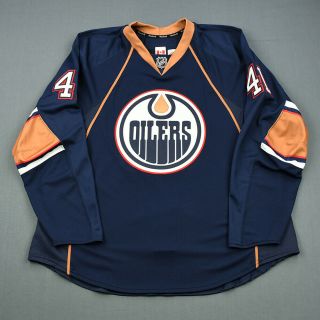 2011 - 12 Taylor Chorney Edmonton Oilers Game Issued Reebok Hockey Jersey
