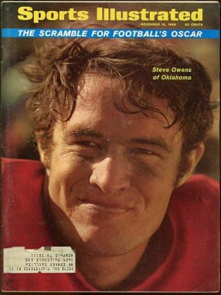 Si: Sports Illustrated November 10,  1969 Oklahoma Sooners 