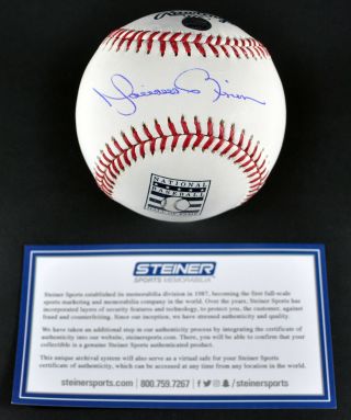 Mariano Rivera Signed Autographed Hall Of Fame Logo Baseball With Steiner