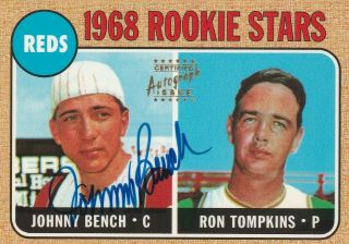 1998 Topps Stars Rookie Reprint Autograph Reds Johnny Bench Certified Auto