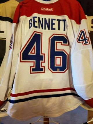 Mac Bennett Montreal Canadiens Game Worn Jersey Michigan Wolverines Ncaa